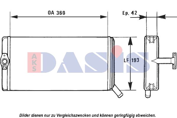 AKS DASIS Теплообменник, отопление салона 399040N